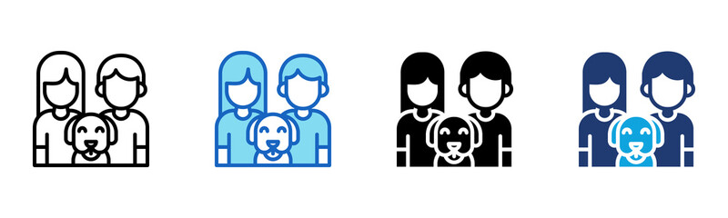 Pet Checkup icon Multi Style Vector Illustration