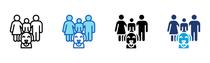 Foster Care icon Multi Style Vector Illustration