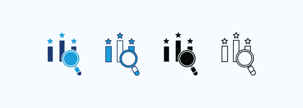 Competitive Analysis Icon Set Multiple Style Collection