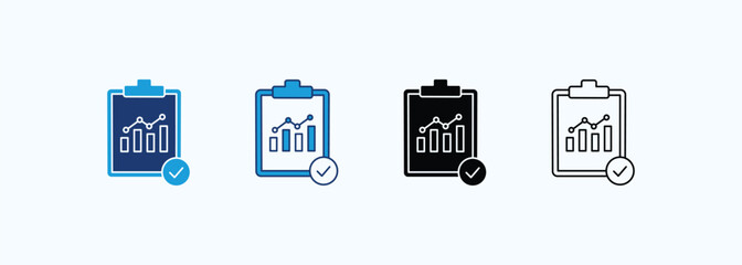 Performance Evaluations Icon Set Multiple Style Collection
