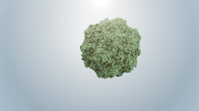 Parvovirus capsid structure. DNA virus that affects cats and dogs causing severe gastrointestinal and immune system damage.