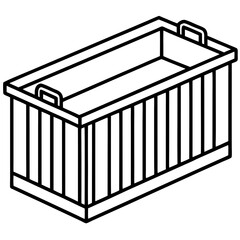 Container line art vector