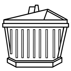 Container line art vector