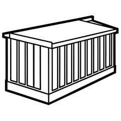 Container line art vector