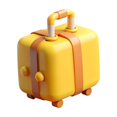 Cute 3D Cartoon Yellow Travel Luggage
