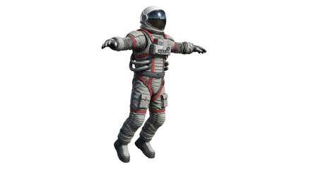 Isolated Astronaut Floating