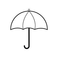 icon or symbol of umbrella in outline style
