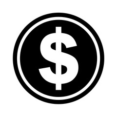 Obraz premium Dollar coin money. Vector image