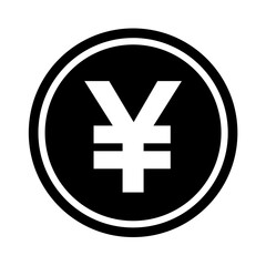 Yen coin money. Vector image