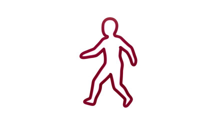 Isolated Walking Man Icon