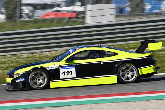 Scarperia, Italy - March 20th 2025: IRC GTof Team 111 Racing drive by Currie-Donaldson in action during 12h Michelin at Mugello Circuit.