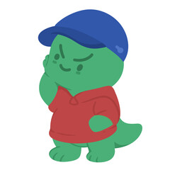 Dinosaur, funny cartoon dinosaur 