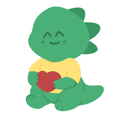 Dinosaur, funny cartoon dinosaur 