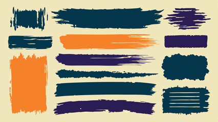 set of watercolor paint strokes shape. grunge shape collection set backcground