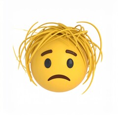 Emoticon with sad face 