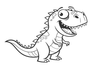 Fototapeta premium A T Rex Tyrannosaurus dinosaur cartoon character