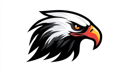 Obraz premium Detailed and Striking Eagle Head Logo Design for Various Applications