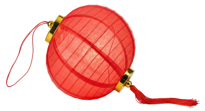 Isolated red Chinese lantern