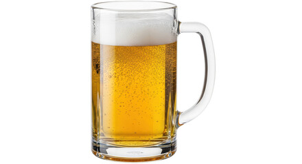 Isolated glass of beer