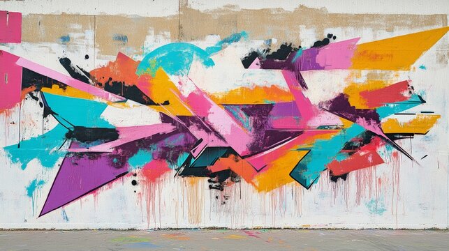 Fototapeta Vibrant Abstract Graffiti Wall Art