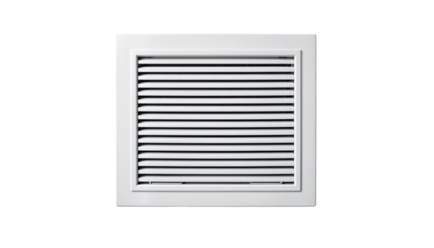 Vent panel in white design on isolated, transparent background, no background  