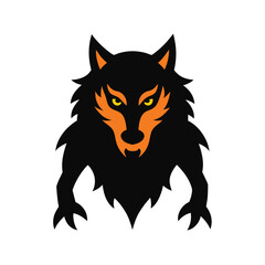 vector illustration of a wolf