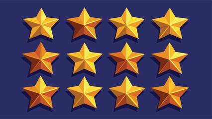 golden stars set background vector