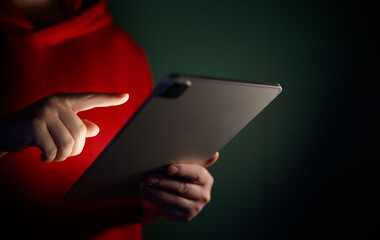 Woman with tablet pc