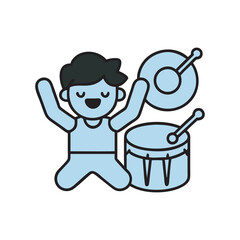 Children Performing Music With Instruments Joyfully