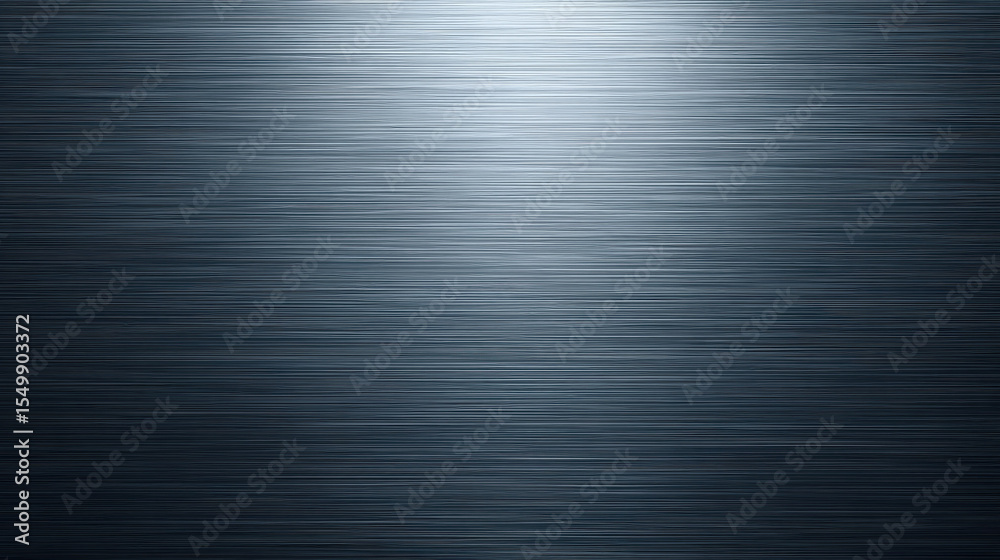 Poster brushed metal texture with horizontal lines and cool blue gradient, creating sleek and modern indust
