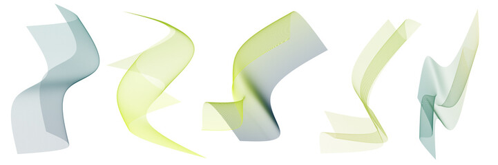 Striped gradient outline patterns isolated on transparent background. Graphic illustration.