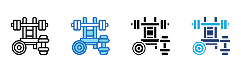 Barbell icon Multi Style Vector Illustration