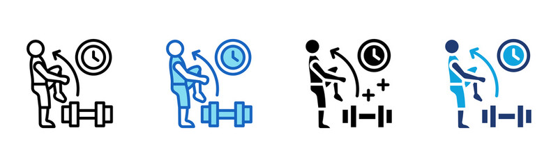 Exercise icon Multi Style Vector Illustration