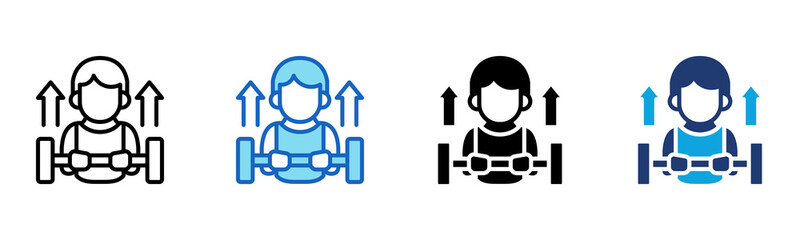 Weight Lifting icon Multi Style Vector Illustration