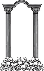 ancient greek column vector illustration