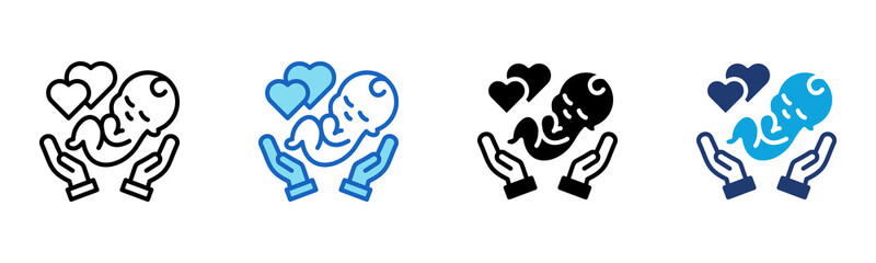 Child Care icon Multi Style Vector Illustration