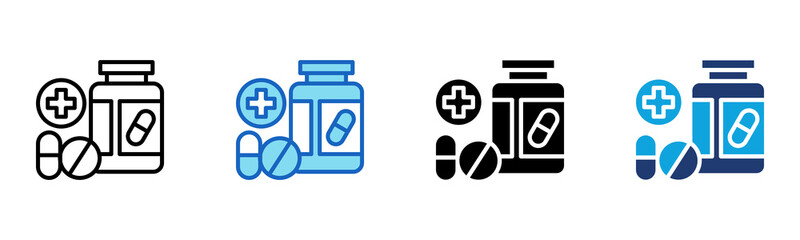 Supplement icon Multi Style Vector Illustration
