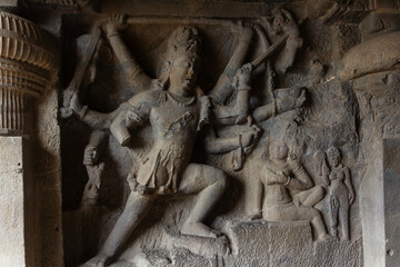Lord Shiva slaying the demon Andhaka