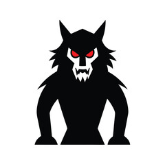 vector illustration of a black cat
