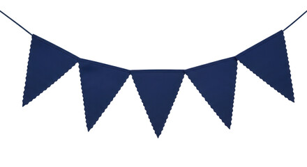 Isolated Navy Blue Bunting Garland © Luca