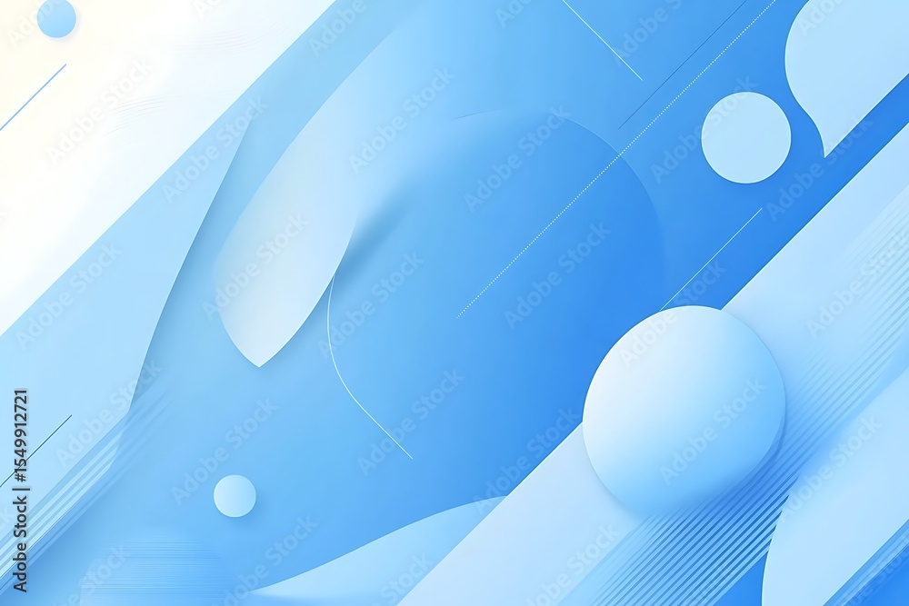 Poster abstract light blue background design with geometric shapes and line gradients
