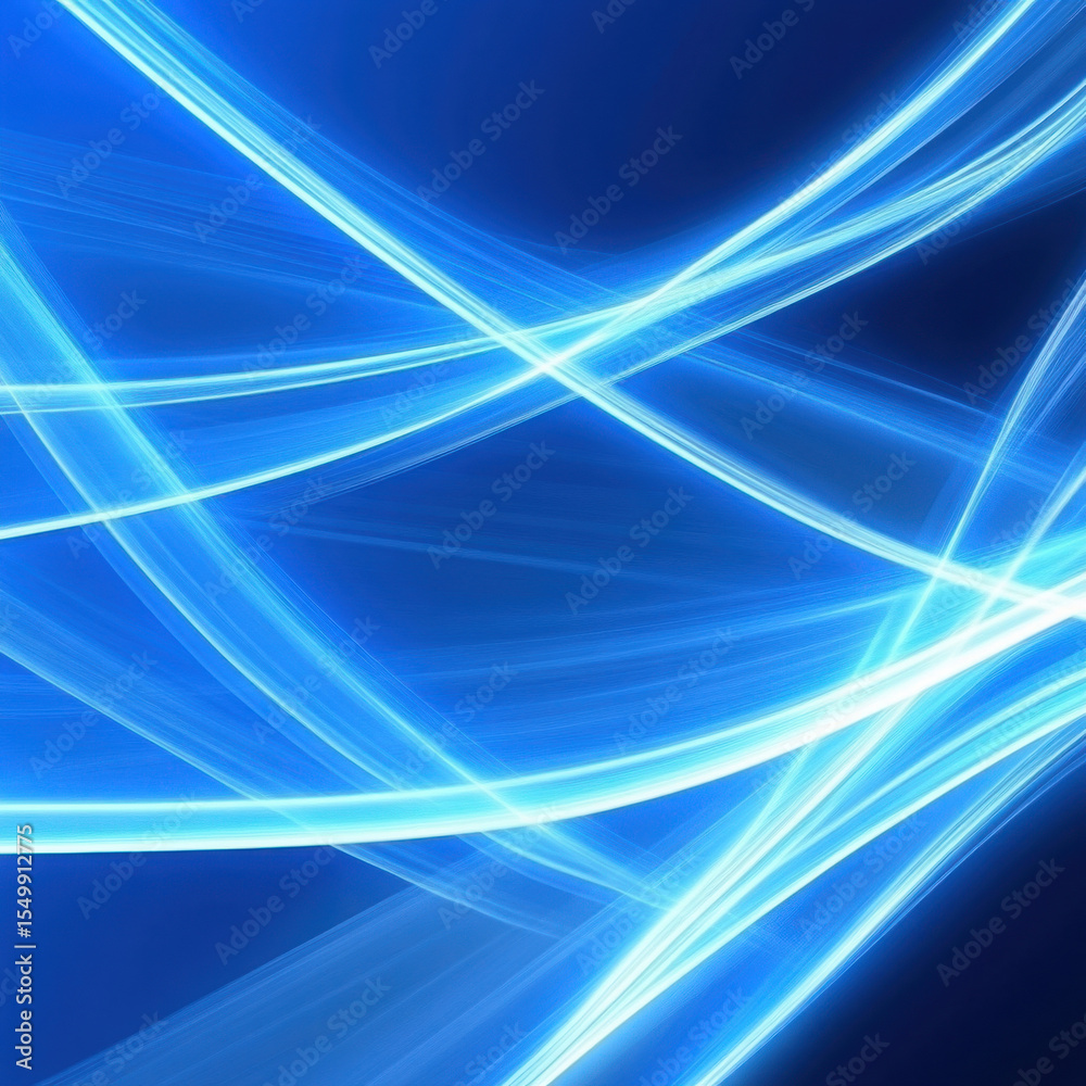 Poster dynamic blue light trails creating an abstract pattern. digital wave motion concept for modern techn