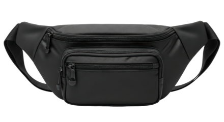 Isolated Black Waist Bag Fanny Pack