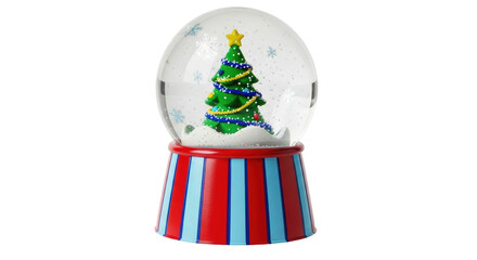 Isolated Christmas Snow Globe
