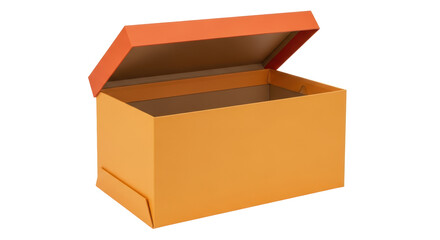 Isolated Orange Open Box