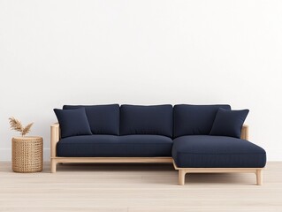 Modern sectional couch in neutral tones