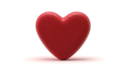 Obraz premium A captivating close-up of a solitary red heart symbolizing love and affection
