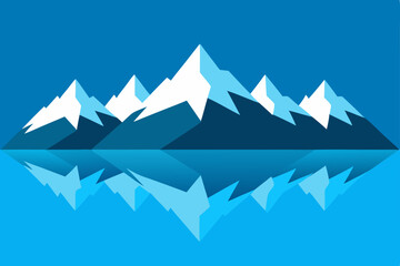 Fototapeta premium vector illustration of a mountain landscape