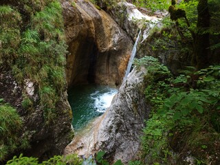 waterfall in the mountains