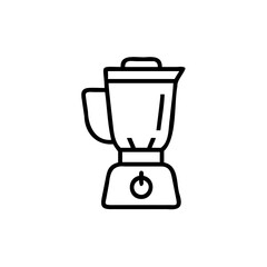 Handdrawn Line Art Blender Kitchen Appliance Icon vector